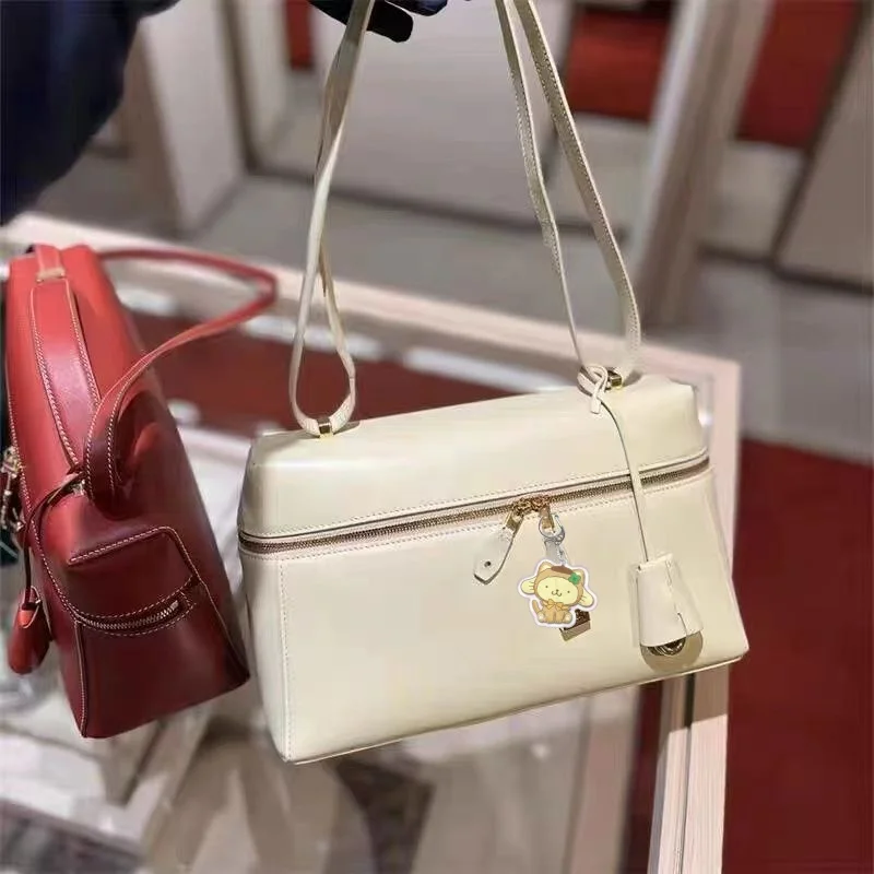 New 2024 Fashion Luxury Brand Cowhide Box Bag Commuting Single Shoulder Diagonal Cross Bag Elegant Temperament Handbag For Women