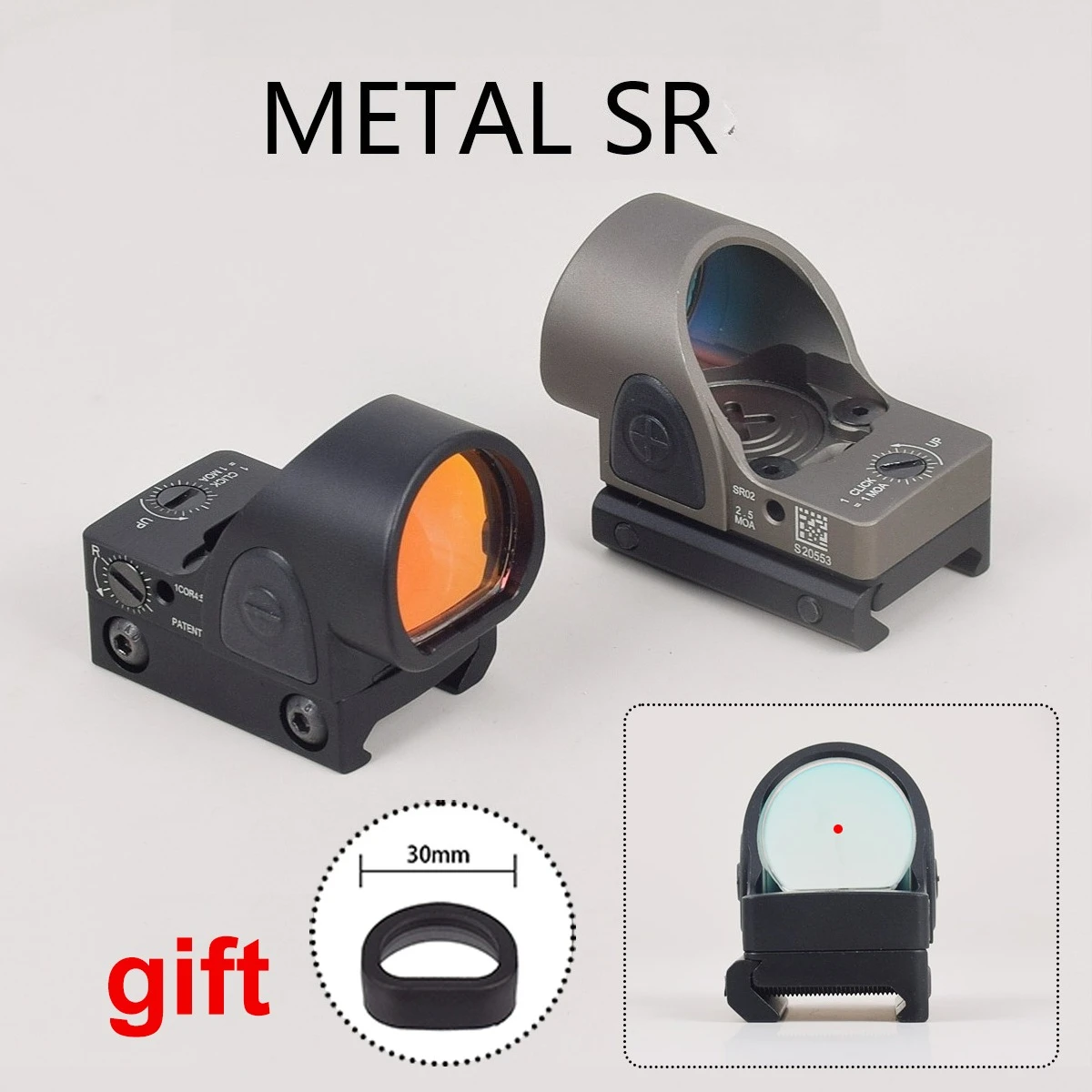 

Tactical SR Red Dot Sight Scope Red Dot Optics Riflescope Collimator Fit 20mm Rail RMT Rifle Sight for Hunting Airsoft With Logo