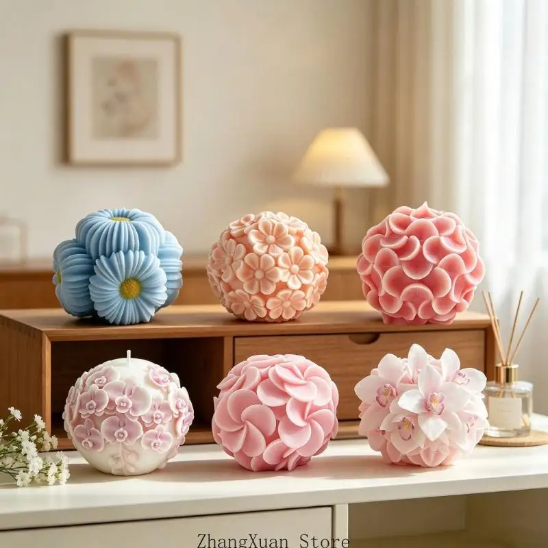 Blumenkerzenform zum Ausgießen von Seife und als Heimdekoration für die Herstellung von Weihnachtsgeschenken 3XUF – Detail 3
