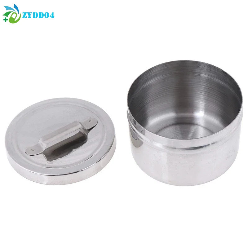 

●1Pcs 304 Stainless Steel Cotton Can Barrel Laboratory Instruments And Tools Storage Tank With Cover Round Box