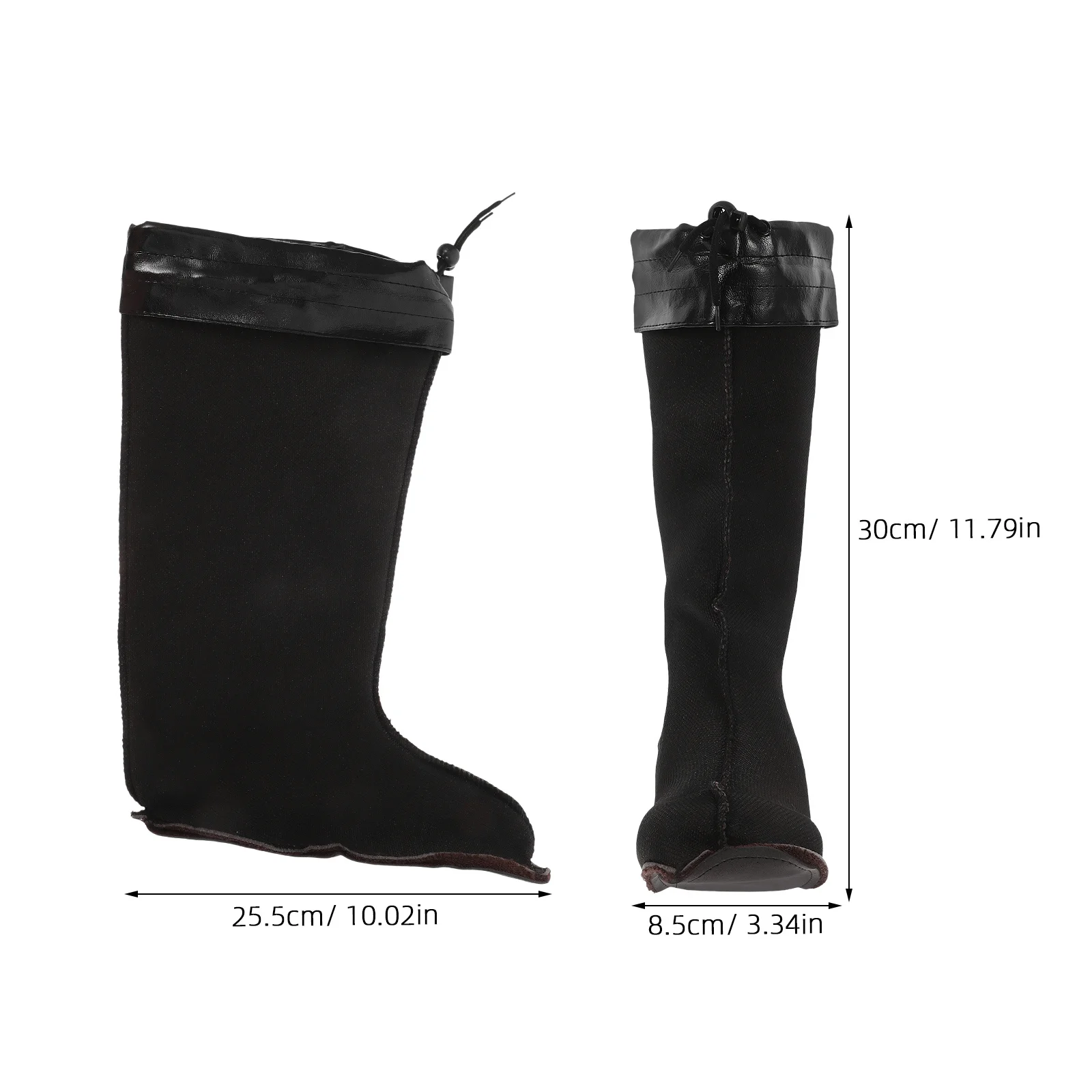 1Pair Men Warm Boot Liners Thick Insulated Sock Inserts Cozy Lining Rain Boots Winter Cold Weather Protection Insert