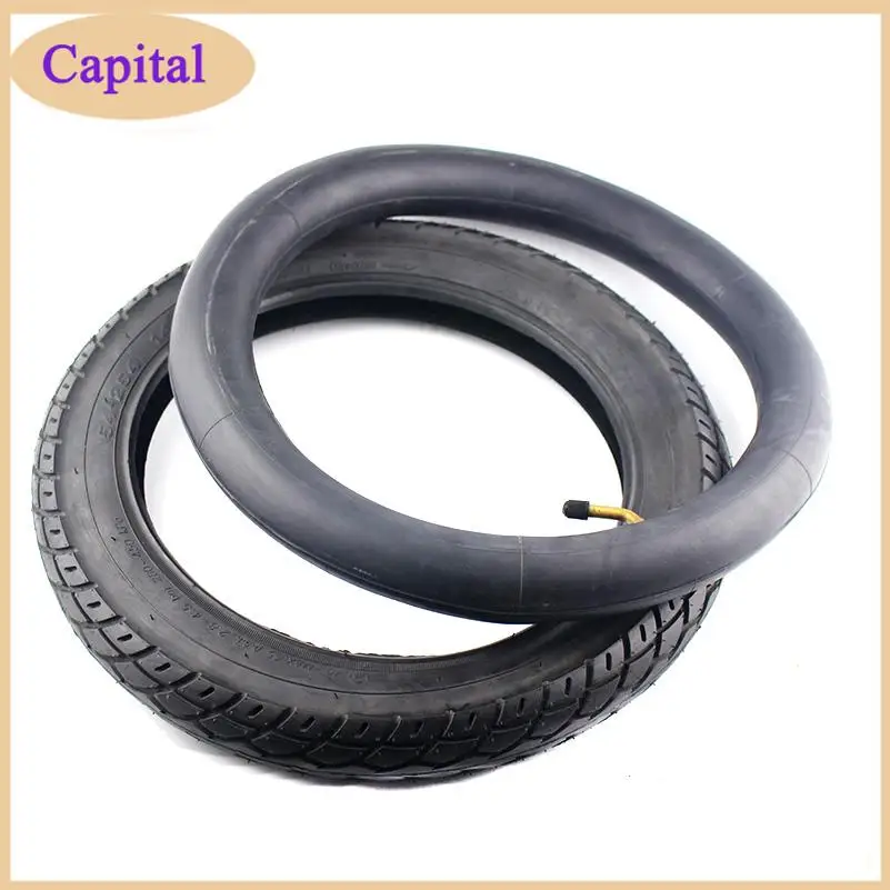 14-Inch Tubeless Scooter Tire Wearproof Rubber E-Bike Tyre 14x2.125(57-254) Black Electric Vehicle Wheel Replacement E-bike Part