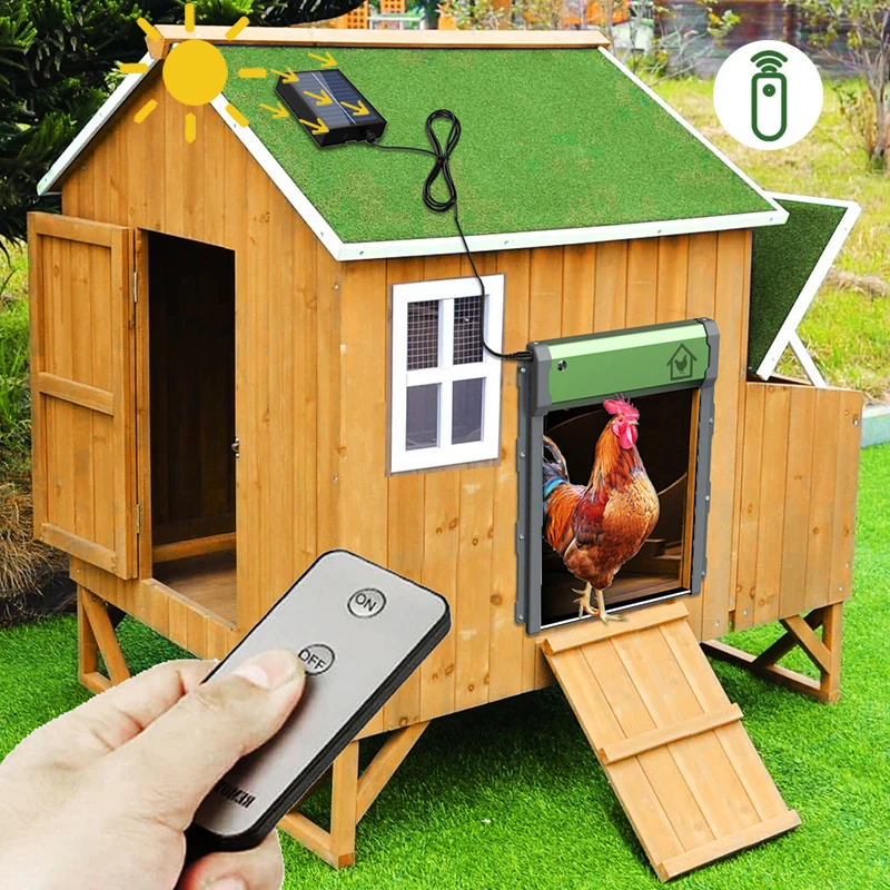 

Automatic Chicken Coop Door Poultry Farm Animal Tool Accessories Bird Pet Light Sensor Cage Remote Control Quail Timer Equipment