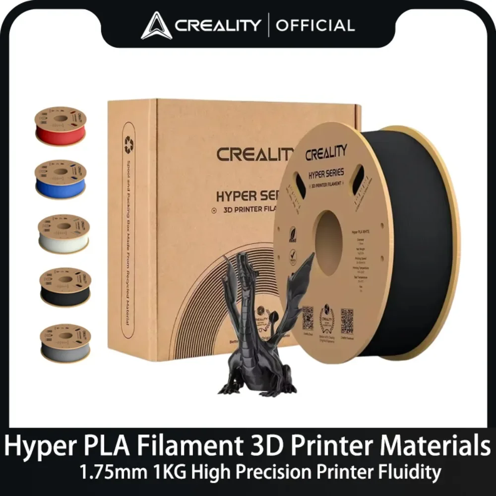 CREALITY Hyper PLA Filament 3D Printer Materials Series 1.75mm 1KG High Precision Printer Fluidity Faster Cooling Manufacturing