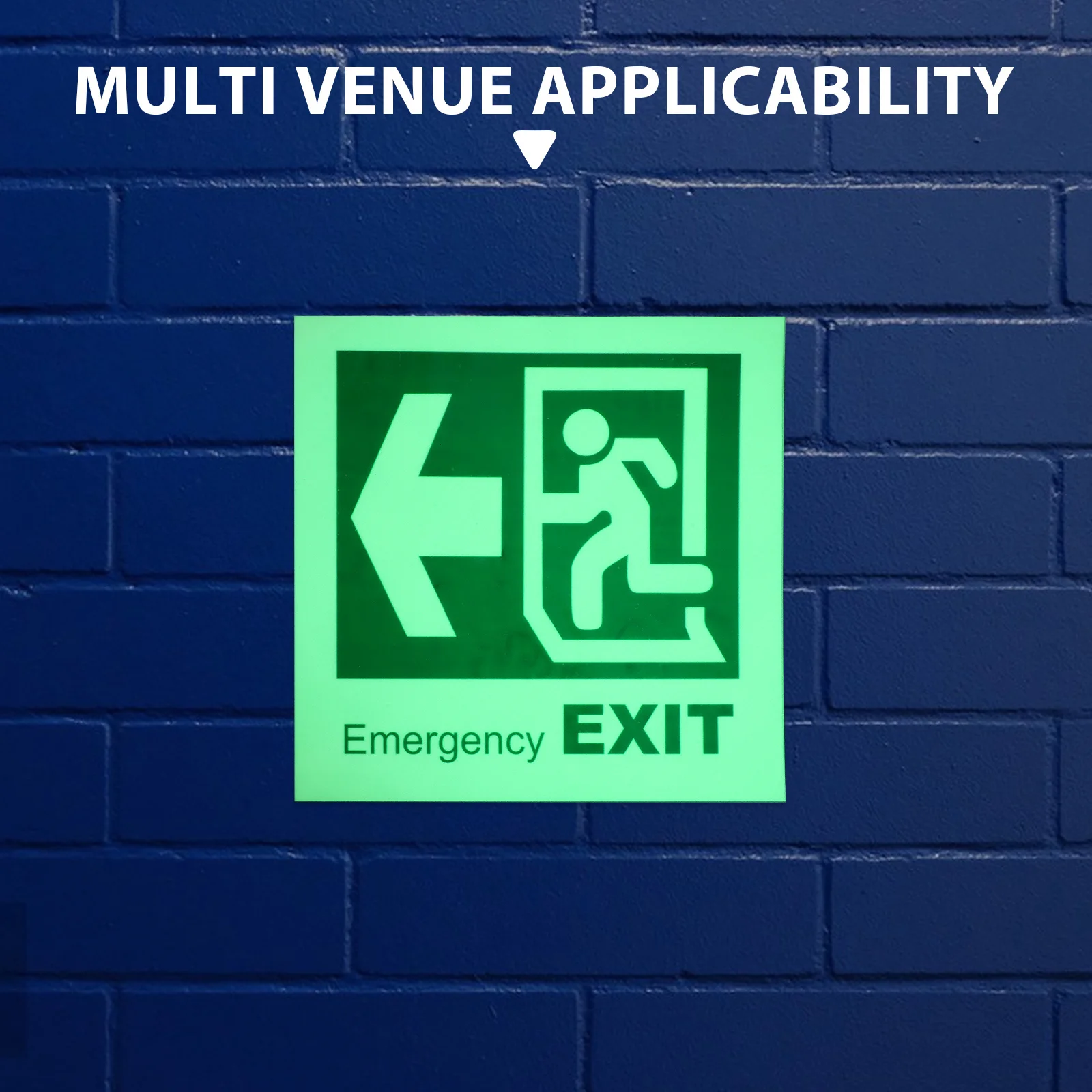 Emergency Exit Sticker Luminous Self Adhesive Floor Guide For Malls Supermarkets Cinemas Bars Fire Safety Evacuation Sign