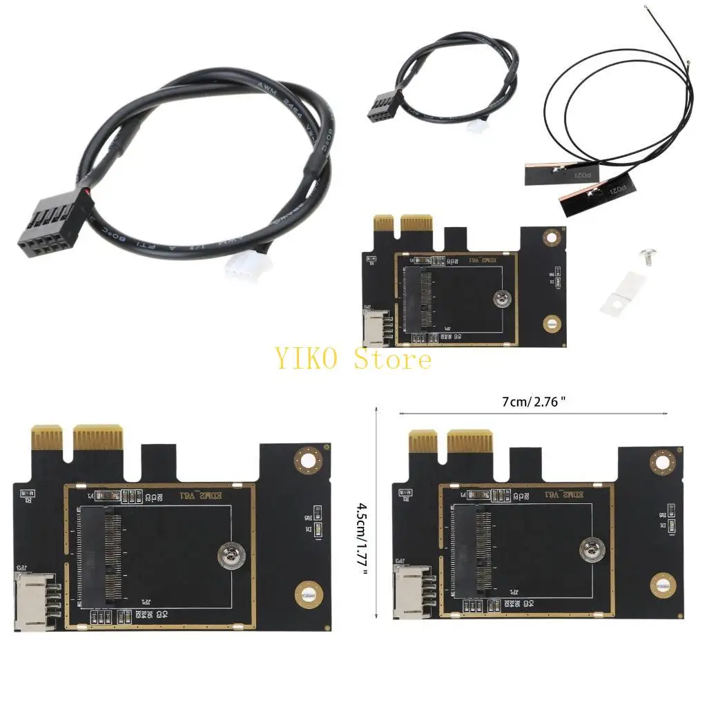 K32C for M.2 NGFF Wireless Card to PCI-e 1X Adapter for M.2 Bluetooth-compatible Netw