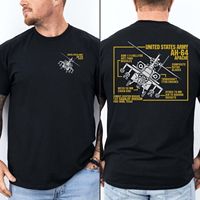 AH-64 Apache American Air Force 1st Cavalry Division T-Shirt Short Sleeve Casual 100% Cotton Shirt