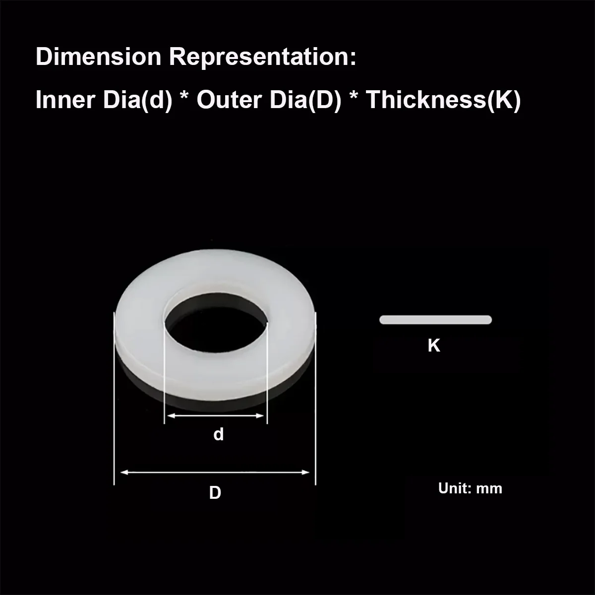 M12M16M20M30 Silicone Flat Washer Screw Sealing Ring Waterproof High-Temperature Resistant Shock-Absorbing Soft Sealing Gasket