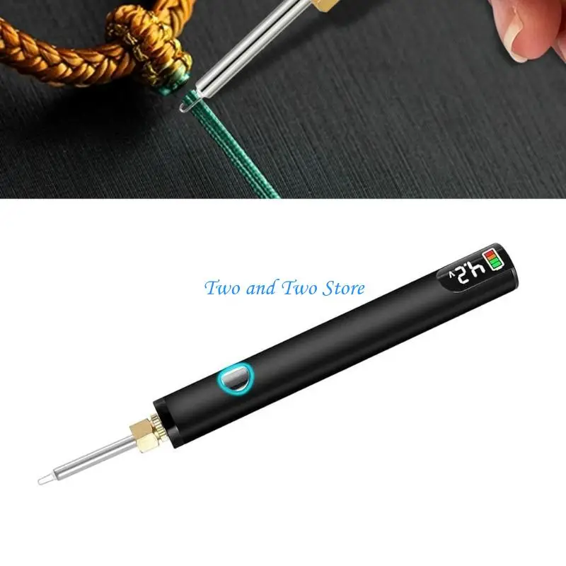 

HX6F Digital Thread Zapper Tool for Beading and Leather Craft with 3 Adjustable Temperatures from 330 to 450℃ for Projects