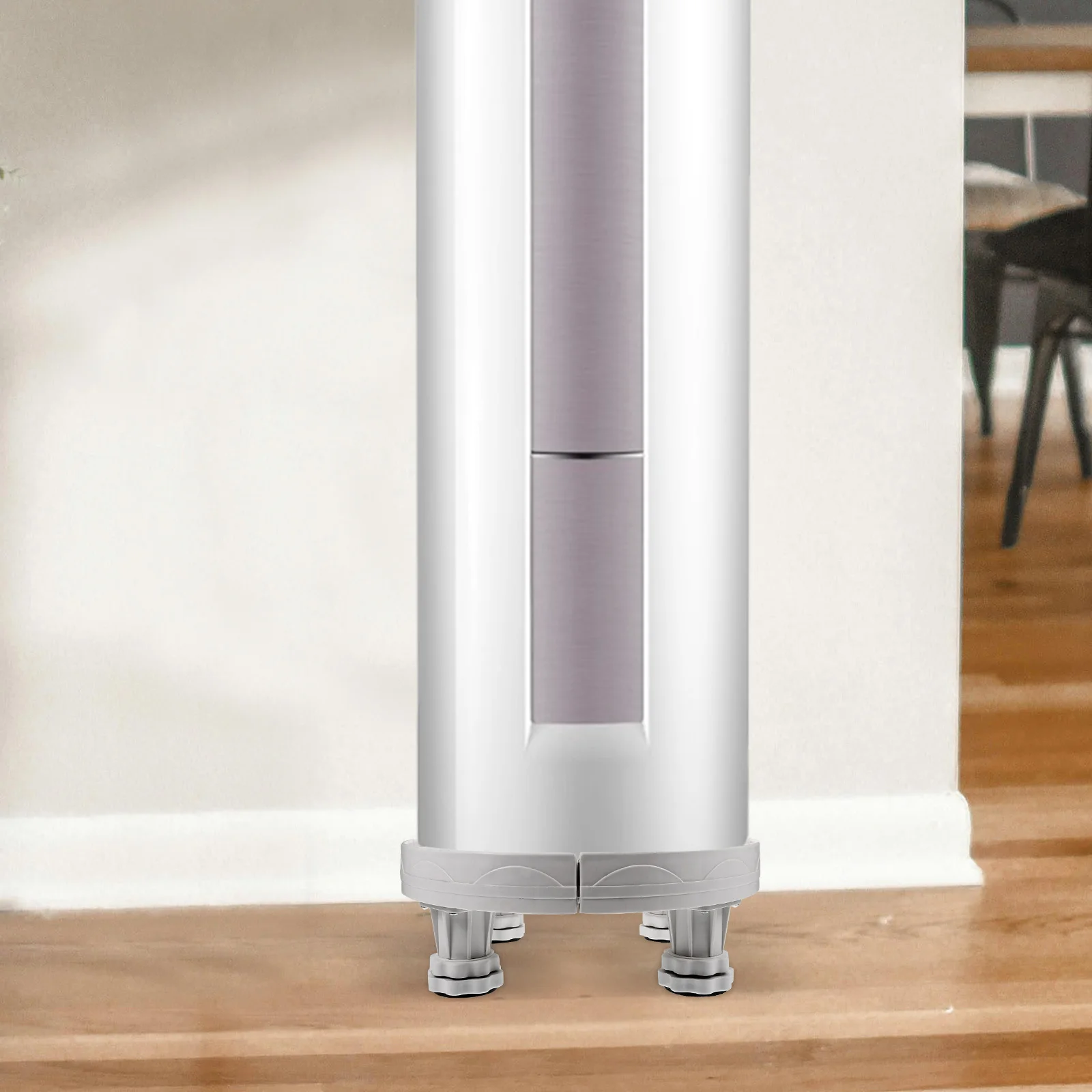 

Air Conditioner Base Round Plastic Pedestal Elevated Stand Stable Four-Leg Design Multi Use Indoor Outdoor Rack