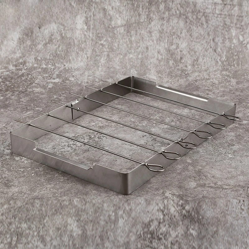 

1 Set Foldable Grill Stainless Steel Grill Portable Folding Easy To Clean Outdoor Party Festival Barbecue Activity