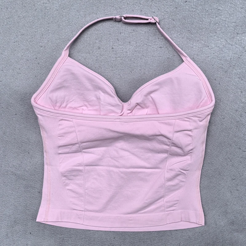 Verstellbares Sport-Träger-Top für Damen, rückenfrei, mit integriertem BH, Yoga-Kleidung, ärmellose Hemden, Workout-Outfits, Tank-Top – Detail 8