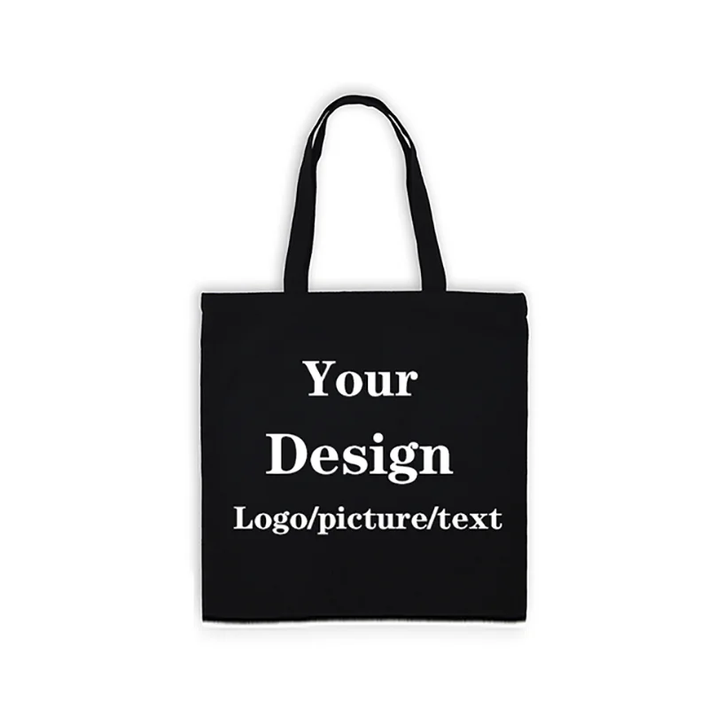 

2022 Custom Tote Bag Shopping Your Images Here Print Original Design White Fashion Travel Canvas Bags Grocery Bag Pures Shopper