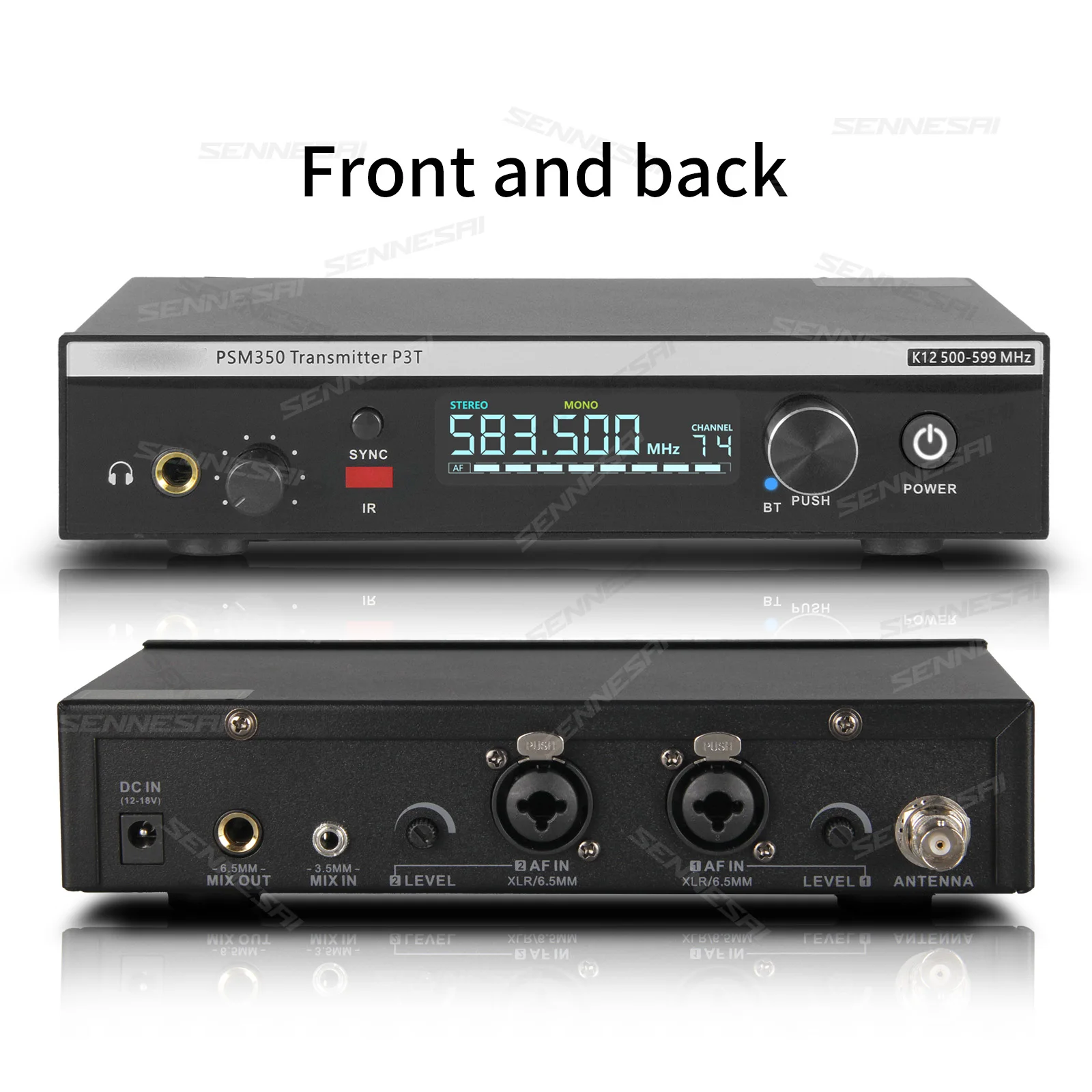 Top Quality！PSM350 Stereo/Mono Wireless UHF In-Ear Monitoring System For Bands 500MHz，Professional Singer Stage Performance Dj