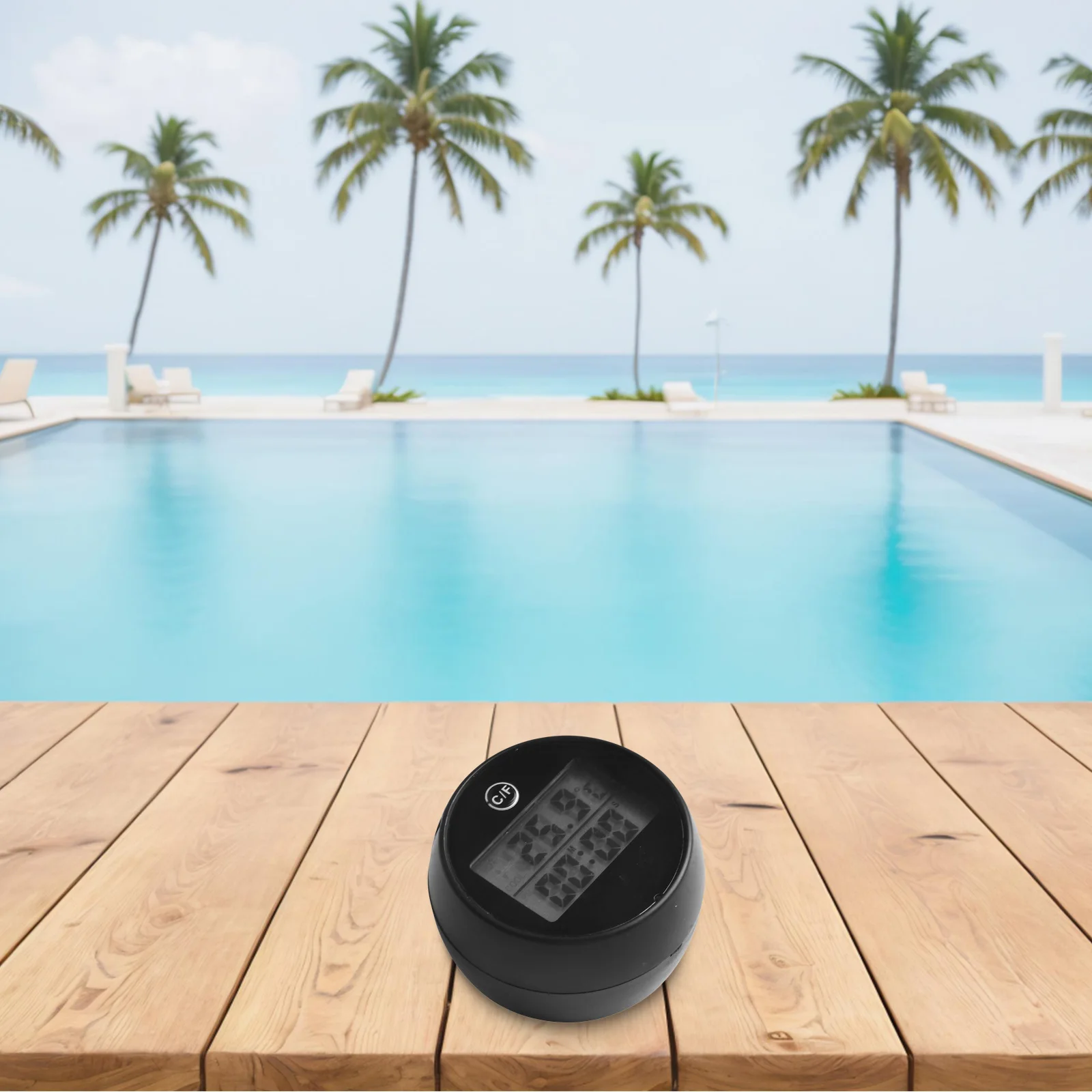 

ABS Temperature Gauge Digital Ice Bath Gauge Automatic Timer Feature Easy-to-read LED Floating Design Recovery Tracking Tool