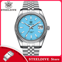 STEELDIVE SD1933 Automatic Dive Watch NH35 Watches Men 200m Diver Watch BGW9 Steel Bezel Luminous Water Ghost Watches with Date