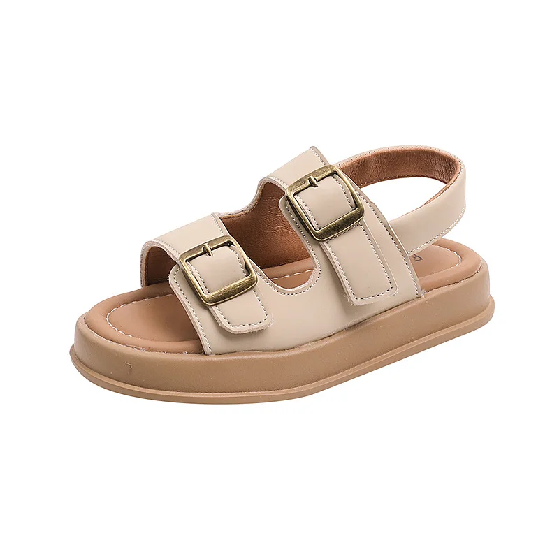 Slides Slingback Soft Bottom Beige Girls Sandal Platform Sandals lassic Brown Boys Sandals Summer Sea Holiday Shoes