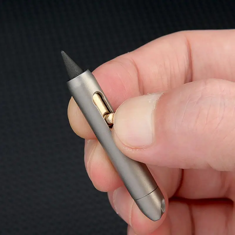 Infinity Pencil Titanium Alloy Inkless Pencils Eternal Professional Pocket Pen for Writing Home School Supplies Unique Keychain