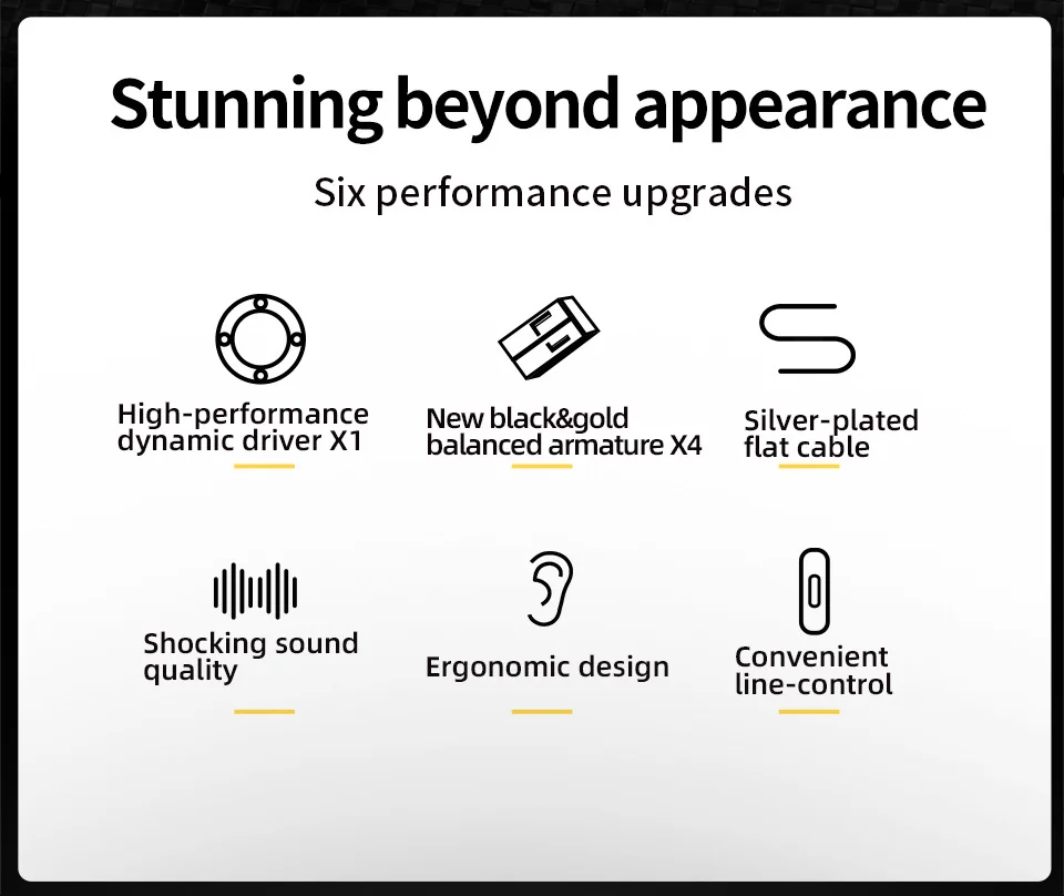 KZ ZS10 PRO X Verbesserte 1DD+4BA Hybrid-Treiber-HiFi-In-Ear-Kopfhörer mit 0,75 mm 2-Pin-Kabel für Audiophile-Musiker DJ – Detail 2