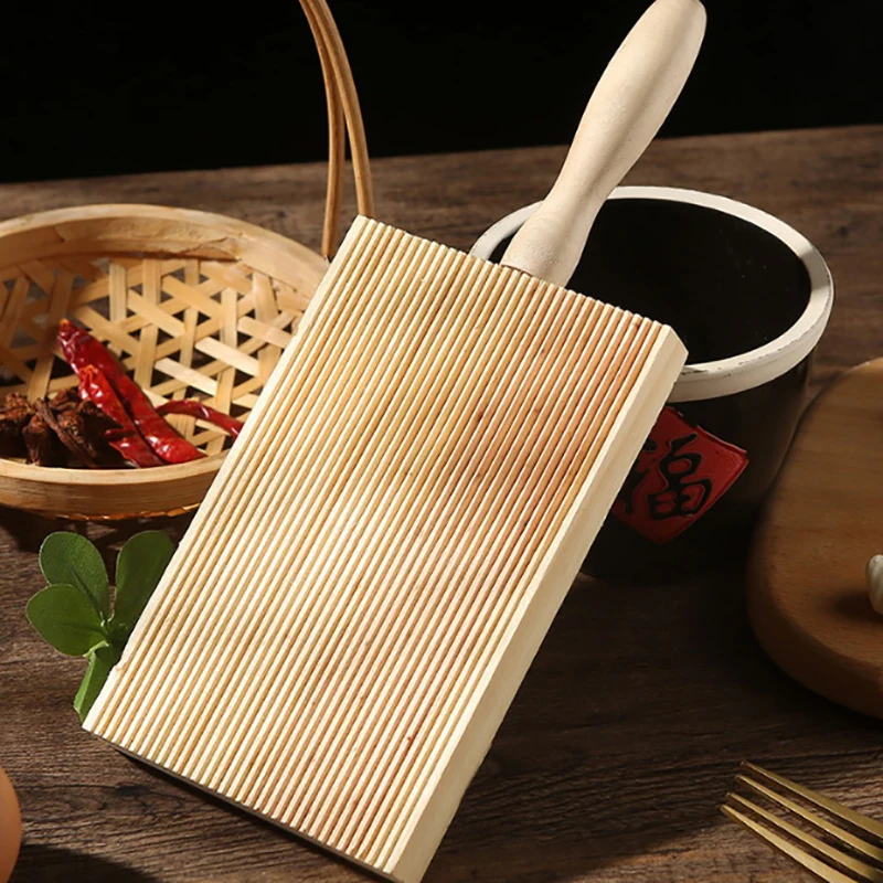 Italian Fantes Gnocchi Board Wood Kitchen Baking Tool Pasta Maker Professional