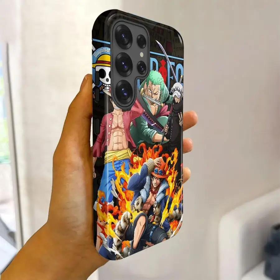 Phone Case for Samsung Galaxy S25 S23 A36 A56 A16 S20 FE A26 S24 Ultra S25Ultra S23Ultra Soft Cover Capa O-One Pieces Luffy Zoro