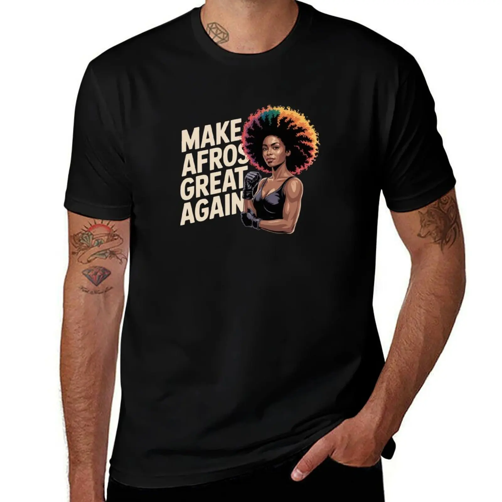 

Make Afros Great Again - футболка Bold, Unapologetic и Powerful, большие бутики одежды на день Святого Валентина, набор футболок для мужчин