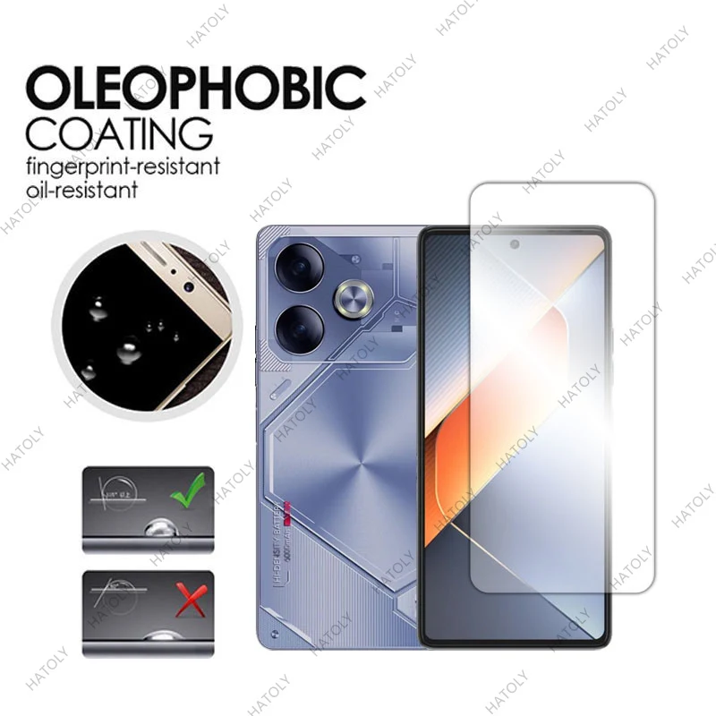 For Glass Tecno Pova 6 Full Cover Clear Tempered Glass For Tecno Pova 6 Phone Screen Protector HD Clear Film For Tecno Pova 6