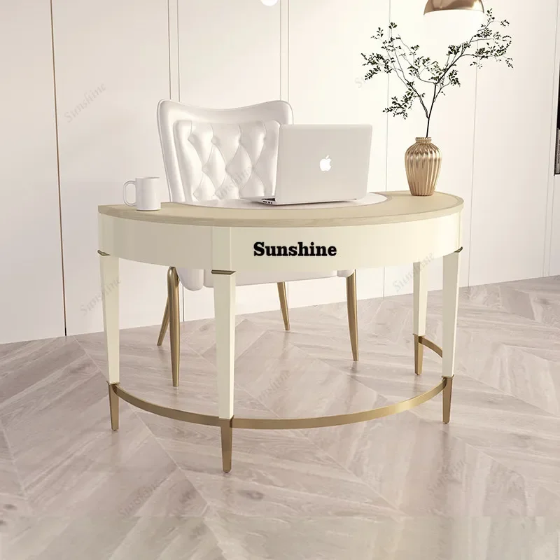 

American light luxury solid wood desk chair modern simple home, office ins style writing deskYY