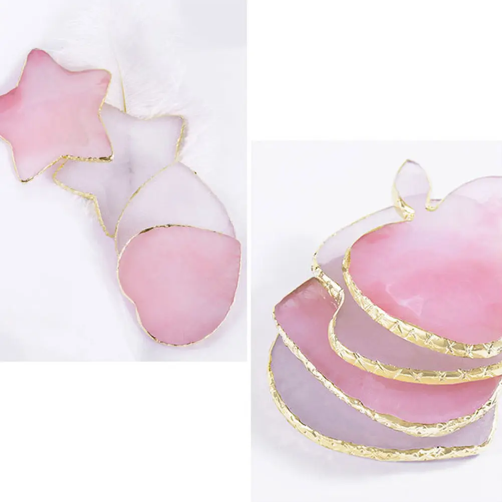 Star Shaped Resin Palette Pink Stylish Manicure Palette for Nail Art Colors Blending Mixing Nails Color Plate Nails Color Plate