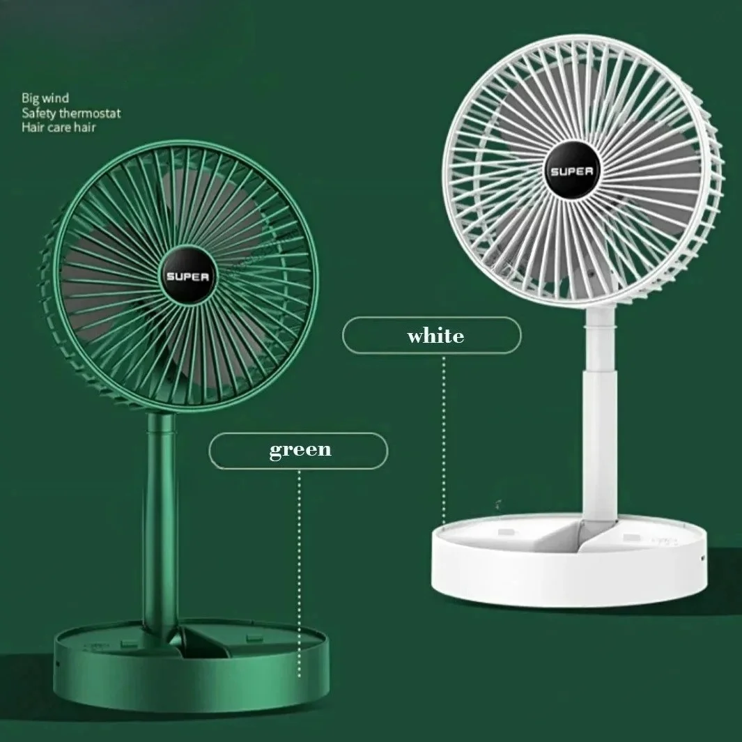 USB-Aufladbarer Tischventilator, Mini, faltbar, ausziehbar, für Schlafzimmer