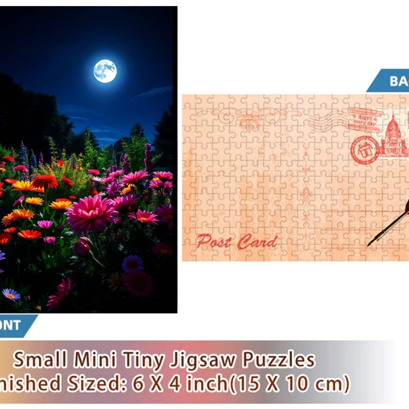 150PCS Mini Test Tube Moonlit Blossoms Difficult Jigsaw Puzzle  Decompression Toys Game Family Educational Toys