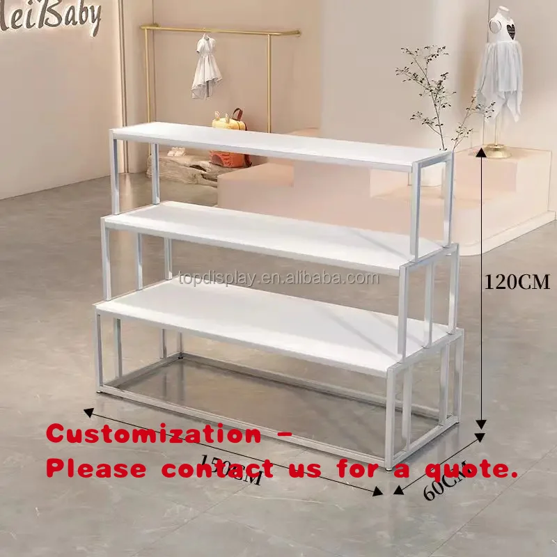 custom.3-layer Furniture Wooden Top Black Metal Frame Base Console Table Desk with Display Shelf Shelves IRON Metal Rack Shelf