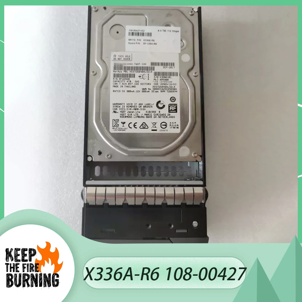 

For NetApp HDD X336A-R6 108-00427 4T 7.2K 3.5'' SAS 12Gb FAS2620 Storage Hard Disk