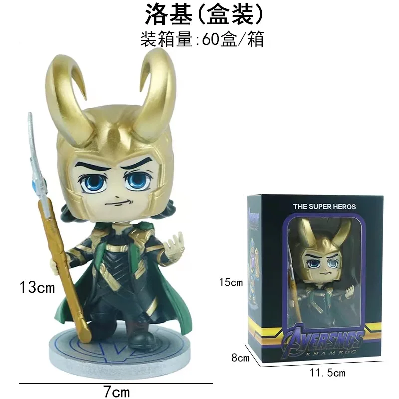 Anime Figures Thor Avengers Infinity War Action Figures Hulk Spider Man Collectable Doll Model Kids Toy For Birthday Gift