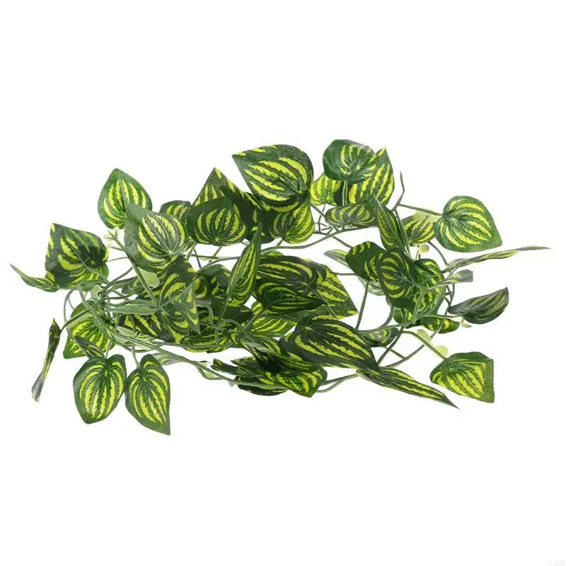 L4MB Vines Jungle Cây nho Terrarium Lá thực vật Thuốc bò sát