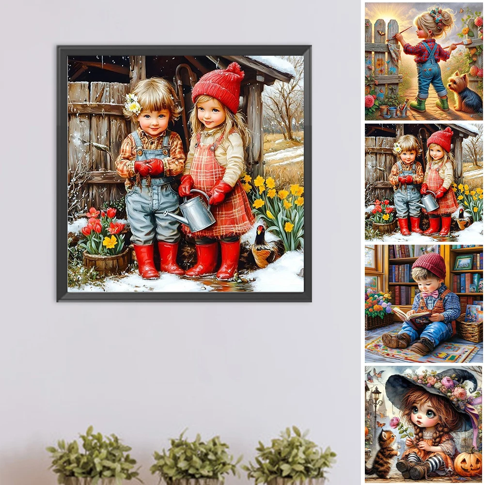 

Little One 5D DIY Полный дрель Круглый алмазный набор для рисования для домашнего декора стен