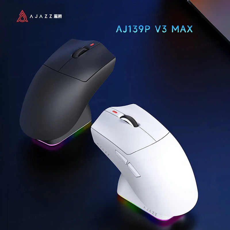 

AJAZZ AJ139V3 Wireless Gaming Tri-Mode PAW3395 Lightweight Mouse for Medium to Large Hands Suitable for Gaming and Office Use