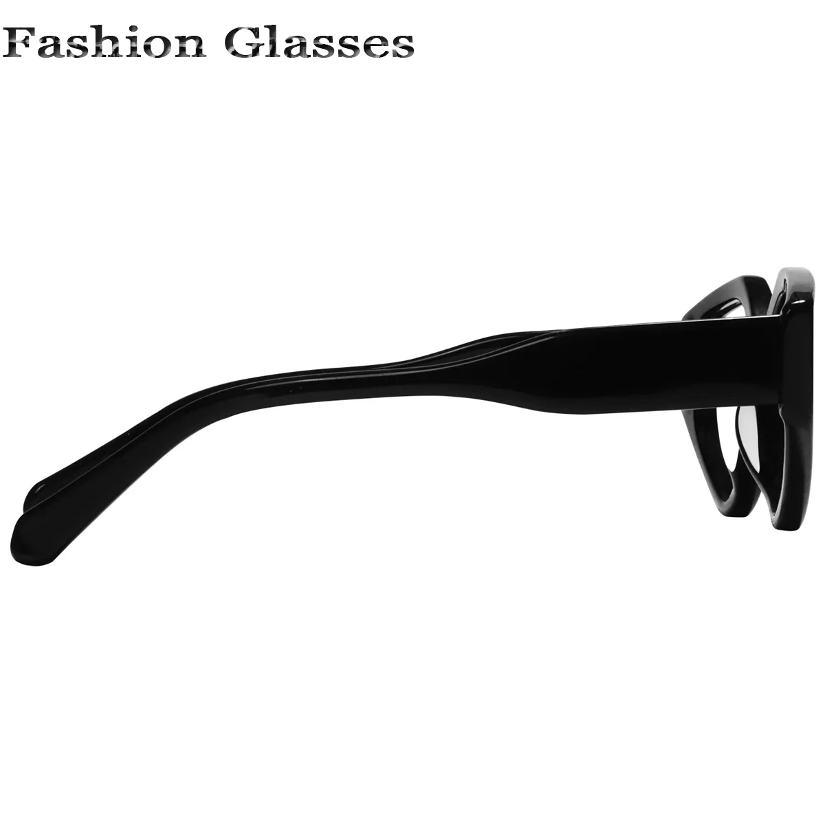 FYTOO Unisex Stylish Geometric Black Frames - Comfortable Acetate, Smooth Sleek Design, Great for Surprises, Removable Lenses.