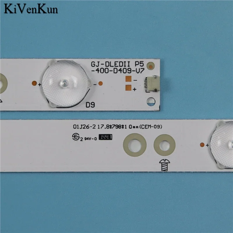 Светодиодные полосы подсветки для телевизоров Philips 40PFK5300 40PFK5500 40PFK6510 Светодиодные полосы GJ-DLEDII P5-400-D409-V7 Линейки 2K15-D2P5-395