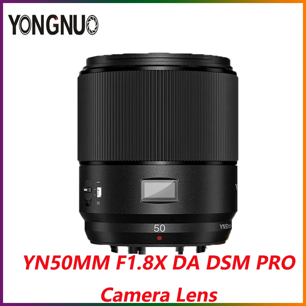 YONGNUO YN50MM F1.8X DA DSM PRO Auto Focus Camera Lens Large Aperture Fixed Focus Lens with OLED Display for Fujifilm X Mount