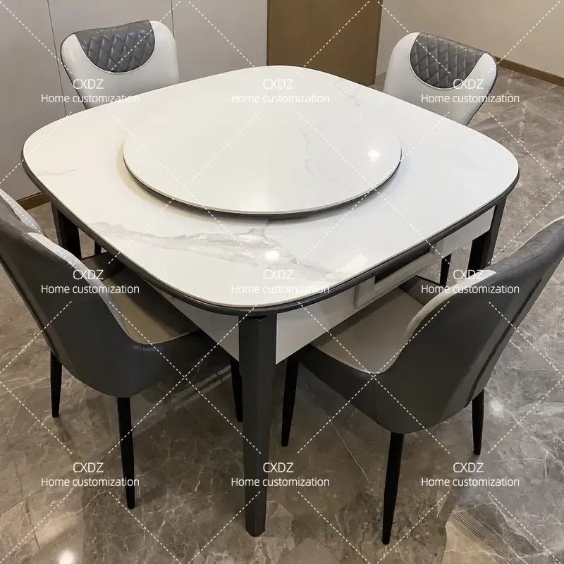 Automatic Mahjong Machine Household Dining Table Dual Purpose Solid Wood Round Table Simple Nordic High End Multi Functional