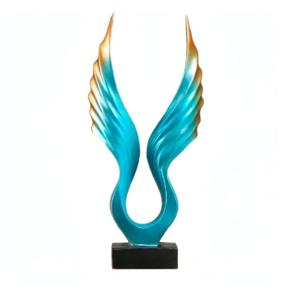 Creative Angel Wings Ornament Gold White Resin Sculpture Elegant Home Decoration For Study Room Desk Modern Art Gift