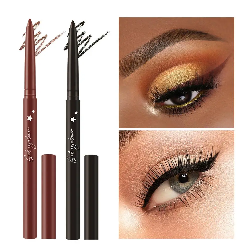 1pc Augenbraue Eyeliner Bleistifte Make-Up Wasserdicht Auge Stift Natürliche Schöne Braun Kosmetische Schwarz Schönheit Farbe Stirn Werkzeuge Lange-lasti p4s7