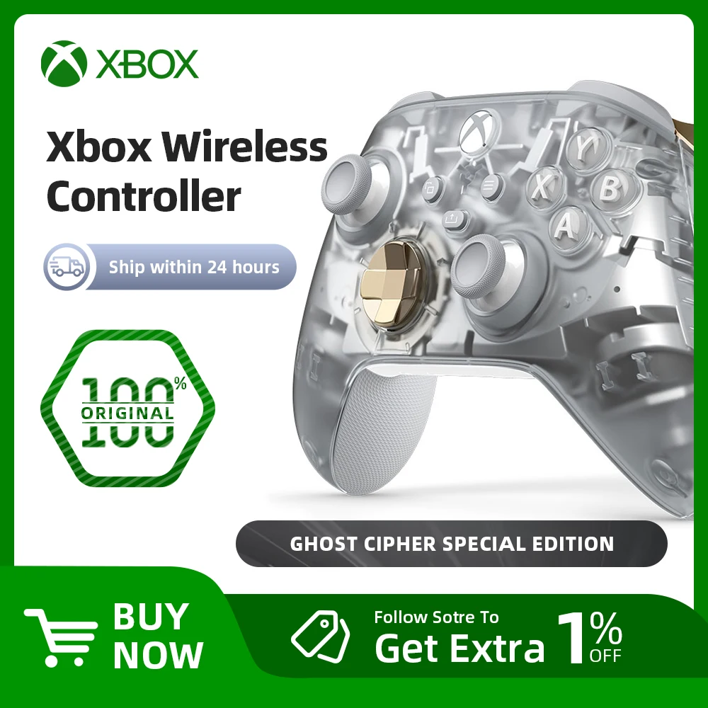 وحدة تحكم Microsoft Xbox Core اللاسلكية الجديدة - Ghost Cipher - لوحدة تحكم Xbox Series S X XSS XSX Xbox One