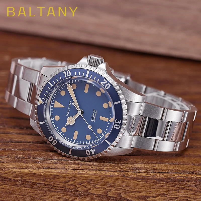 

Baltany S3043 39MM Dive Watch Man Luxury NH38 Automatic Wristwatch Waterproof 20Bar Bracelet Retro Mechanical Sports Watches