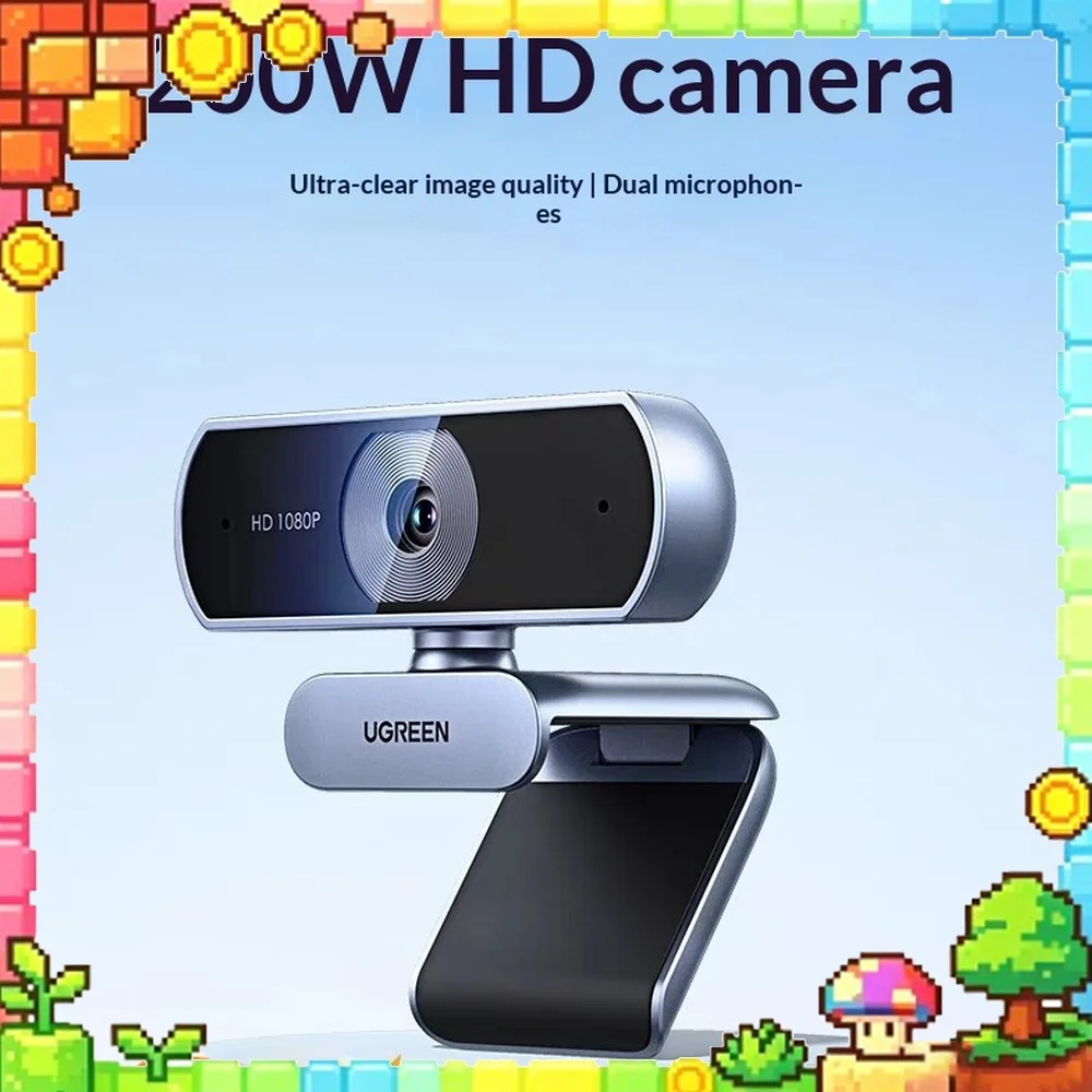 UGREEN CM678-15728 USB Webcam HD PC Camera with Built in Microphone for Meeting Online Class