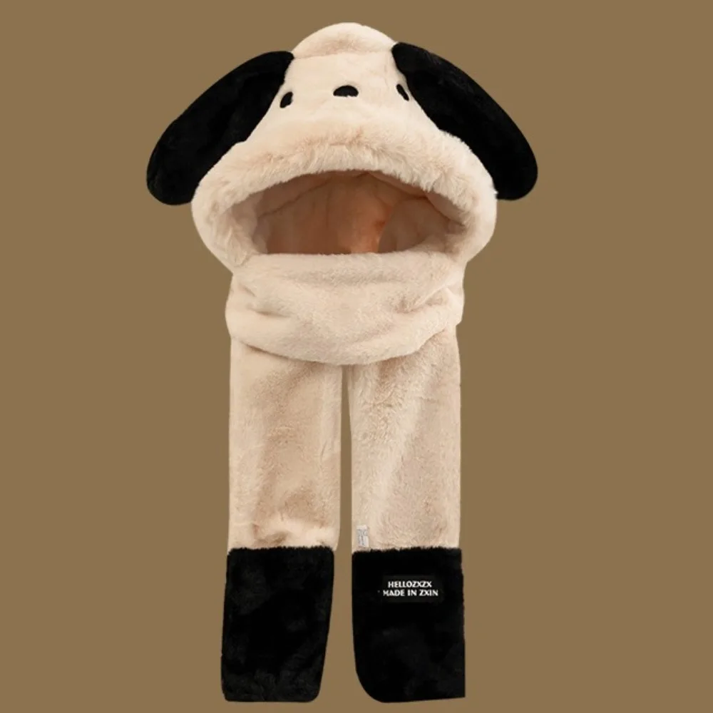 مجموعة من ثلاث قطع من قبعة صغيرة ، قبعة ، أحادية اللون ، وشاح محيط رأس كبير ، قفازات ، سميكة دافئة ، سترة للرقبة ، أزياء