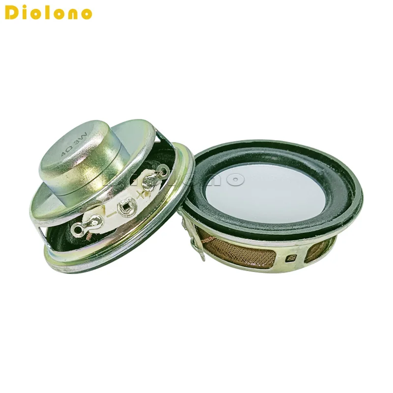 2 قطعة 4R 3W مكبر الصوت 40 مللي متر 1.5 بوصة المتكلم 18 مللي متر الداخلية واحد المغناطيسي رغوة حافة غطاء فضي ارتفاع 19 مللي متر سمّاعات بلوتوث