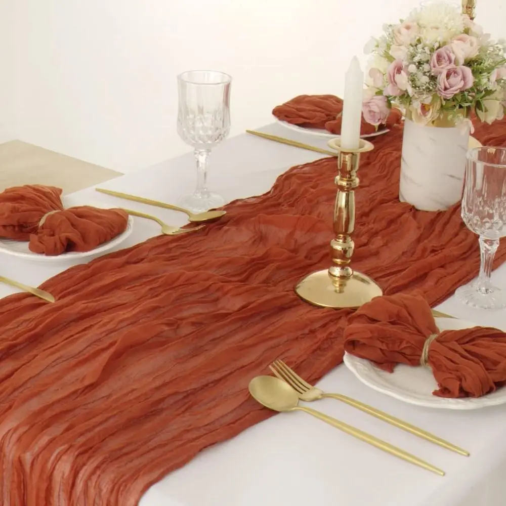 Party Supply Table Decoration Gauze Napkin Reusable Soft Cotton Napkin Retro Thin Placemats Home