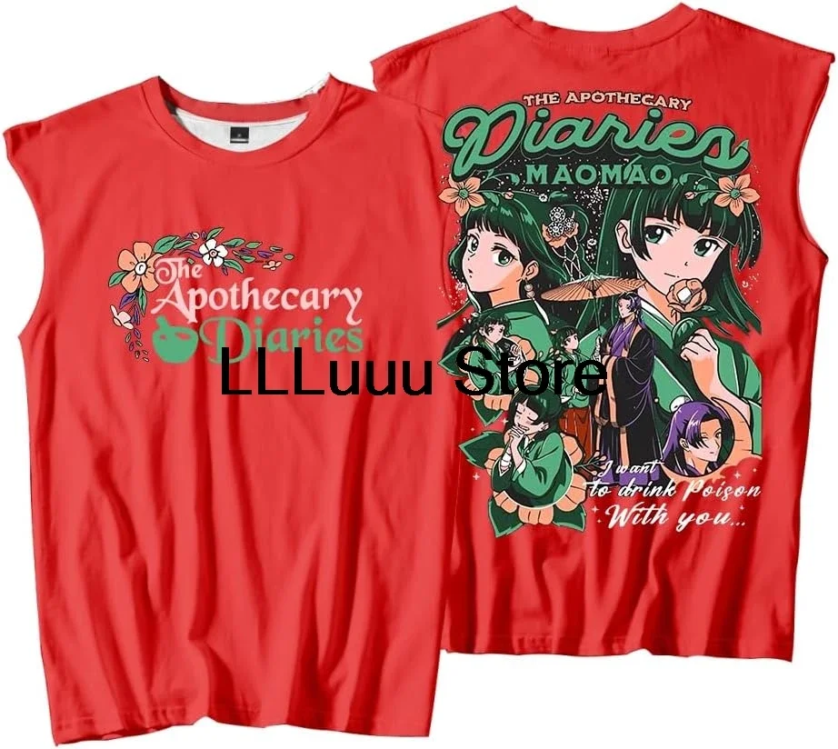 CosplayThe Apothecary Diaries Maomao أنيمي تانك القمم أكمام الشارع الشهير سترة الرجال النساء ملابس رياضية في الهواء الطلق